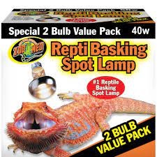ZOOMED REPTI BASKING SPOT LAMP 40W VALUE PACK 2 UNITS